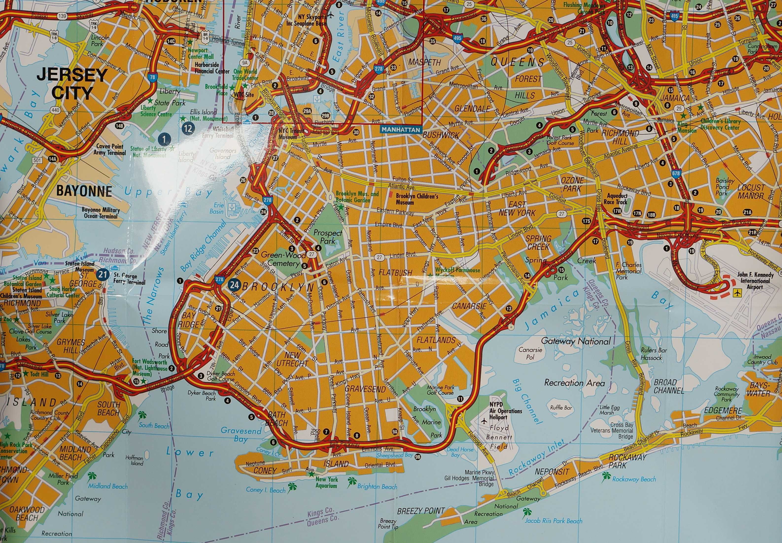 New York City plan miasta mapa