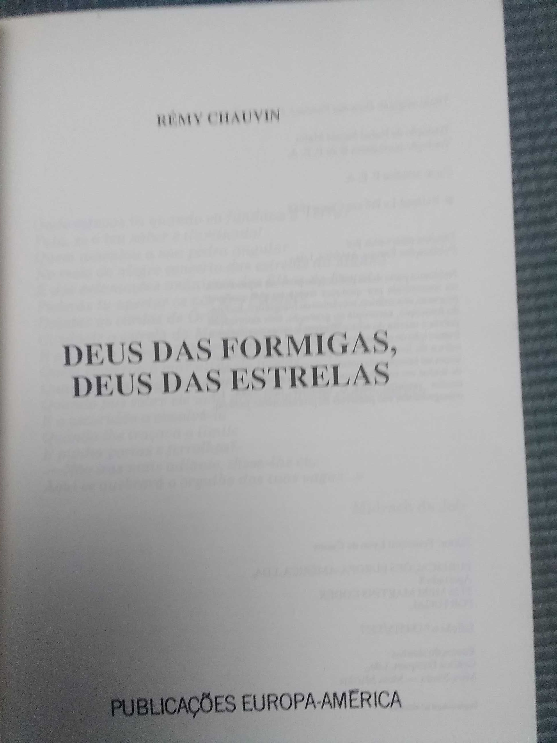 Deus das Formigas Deus das Estrelas de Rémy Chauvin (1990)A