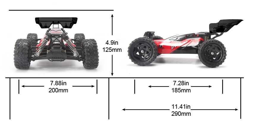 Баггі DINGO Remo Hobby RH1651 4WD RTR 1/16 колекторна червона , зелена