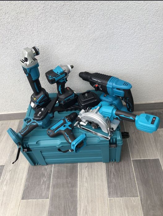 Набір 6в1: шуруповерт, болгарка, перфоратор, гайковерт,циркулярна пила