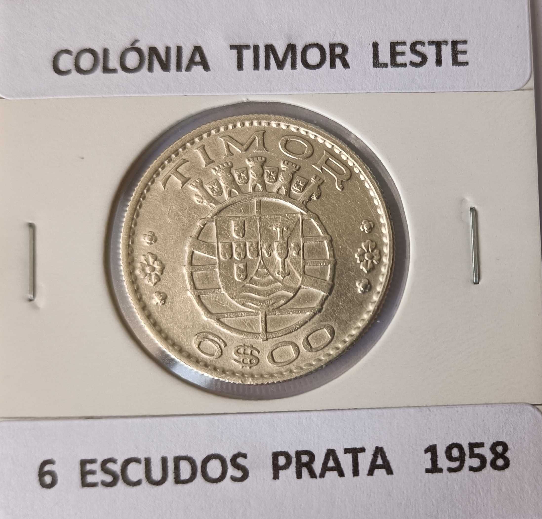 Moeda Portuguesa de 6 Escudos  Ex colónia Ultramarina de Timor Leste