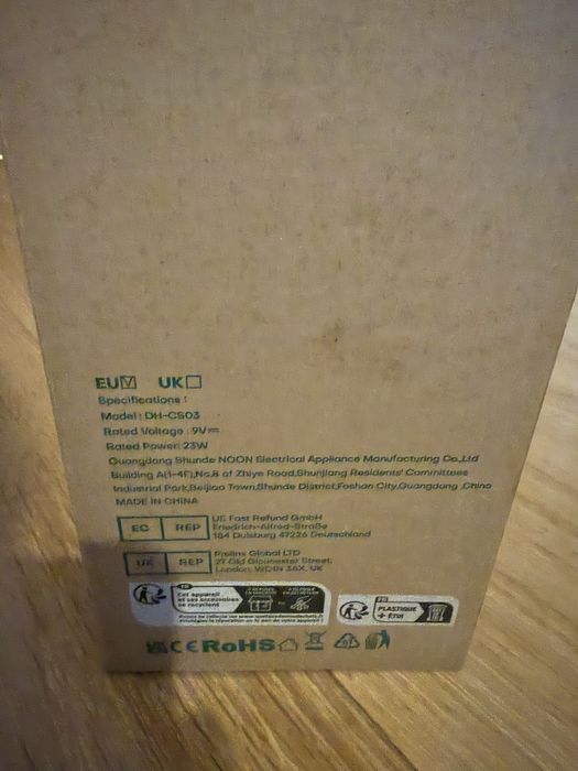 Dehumidificador na Caixa