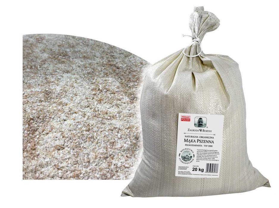 MĄKA Pszenna Graham Pełnoziarnista 2000 BIO 20 KG