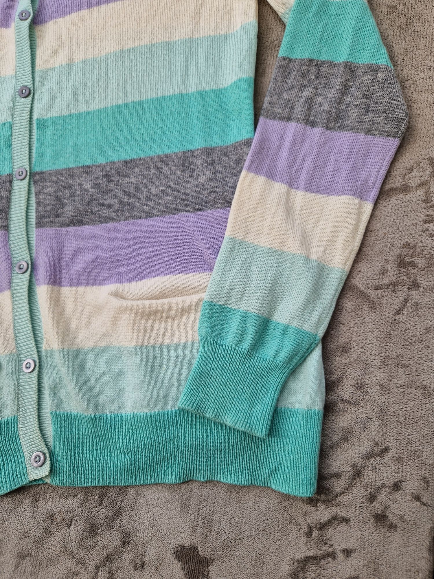 Merino kaszmir piękny sweterek PUBLIC pastelowe kolory CUDO