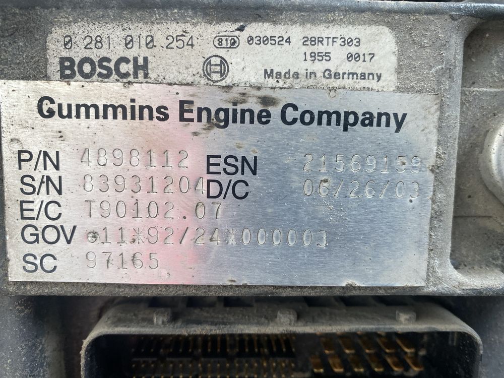 Блок керування двигуном DAF LF 45 220 Bosch 0281010254 Cummins 4898112