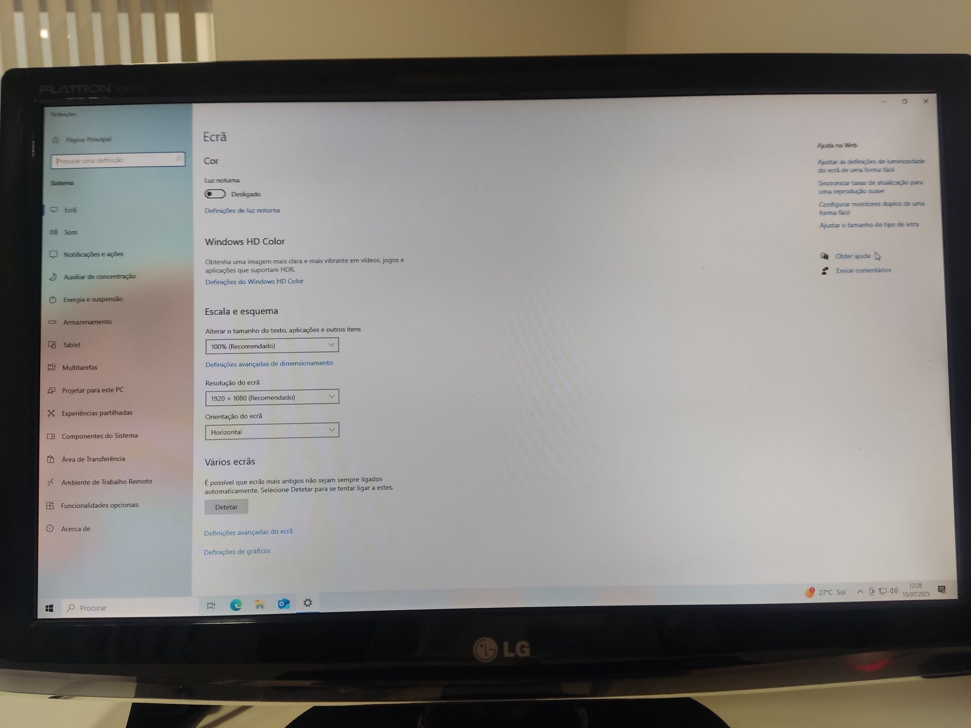 Monitor de pc lg