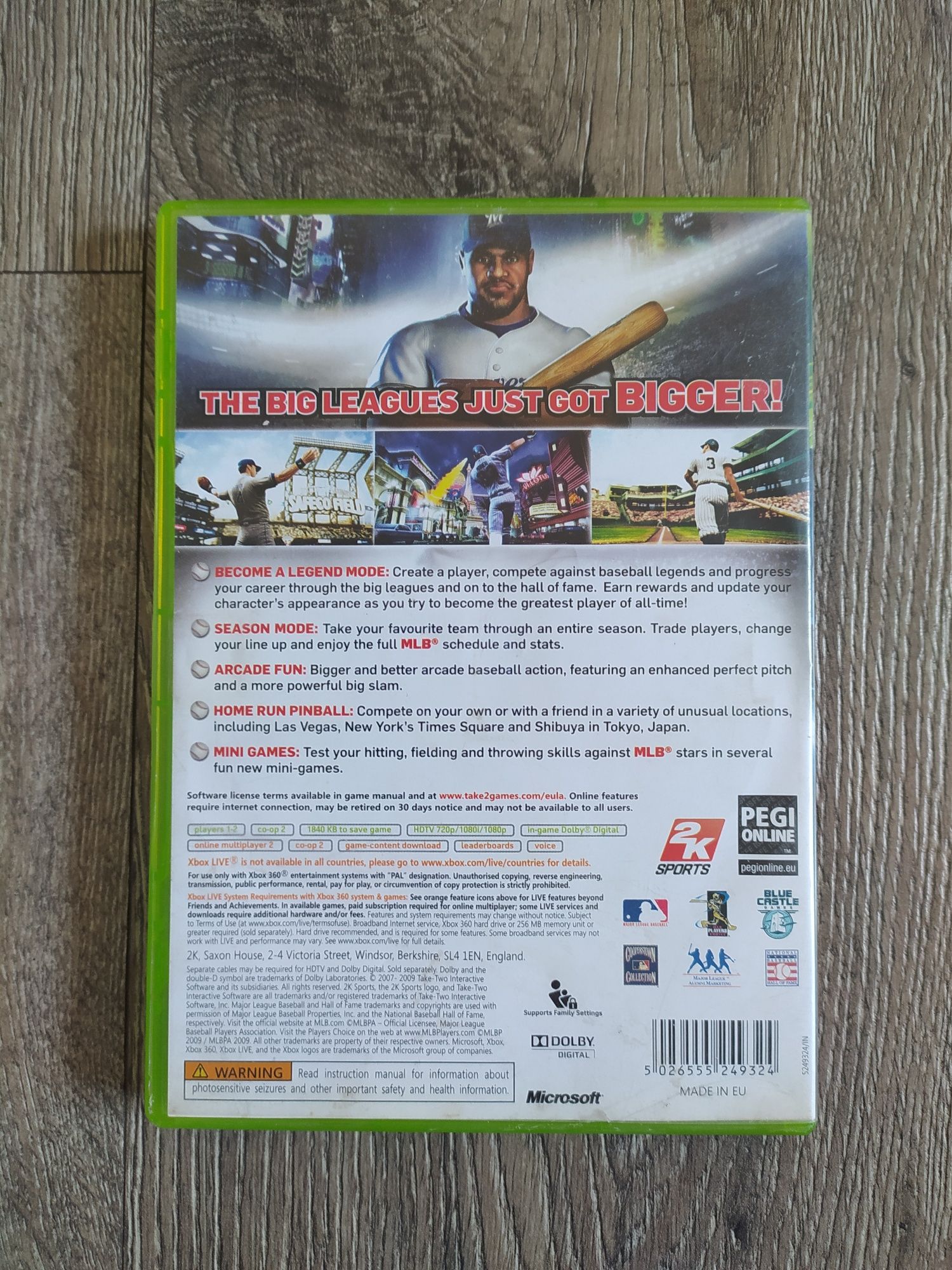 Gra Xbox 360 The Bigs 2 2K Sports Baseball Wysyłka