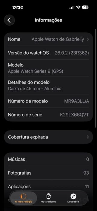 Apple watch serie 9 GPS