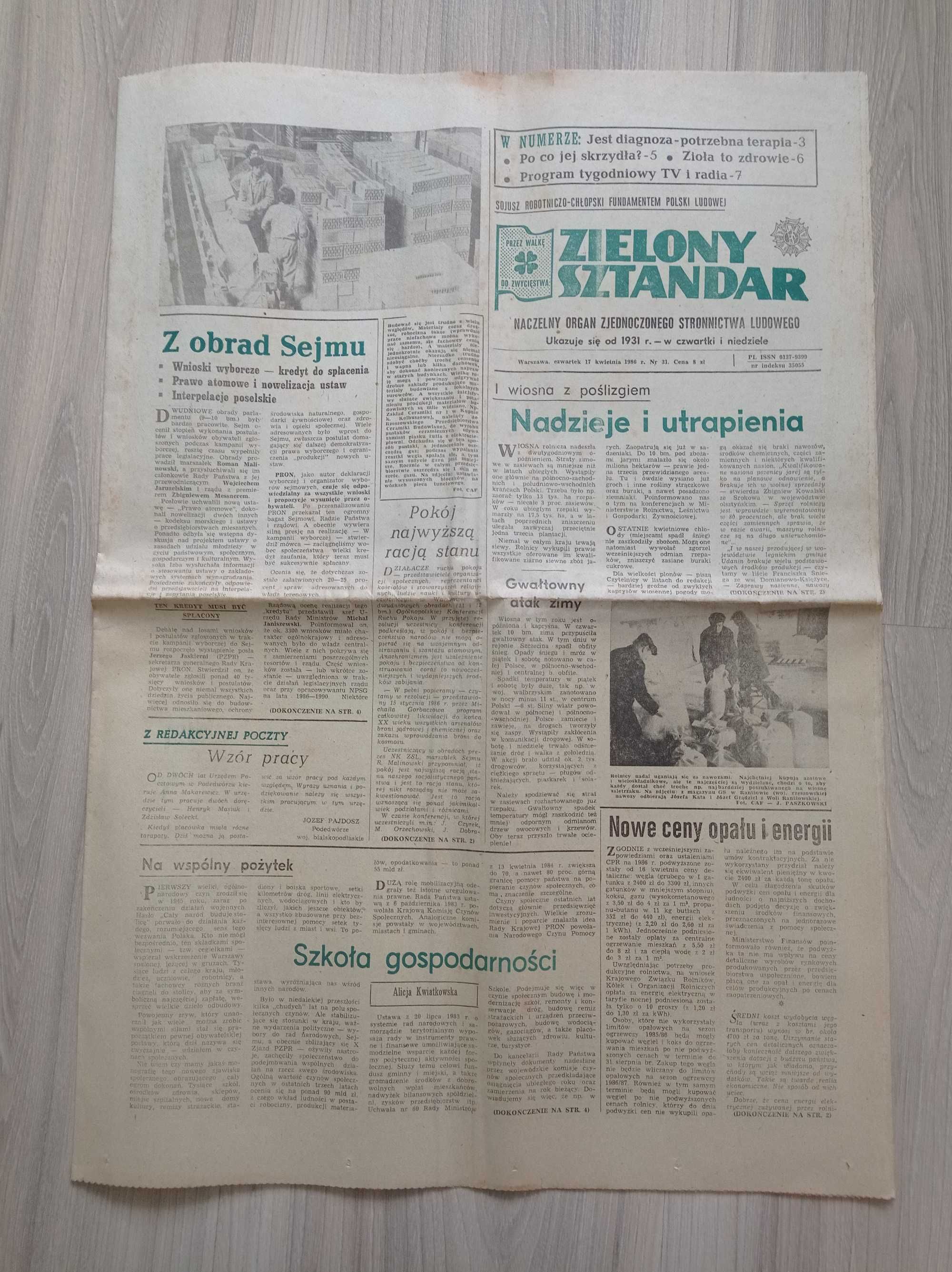 Zielony Sztandar 31 / 1986