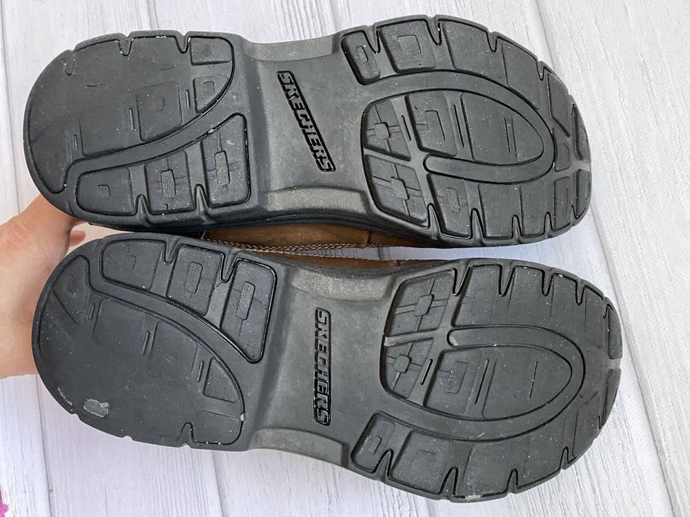 Ботинки кожа нубук р.42,5/43 27 см Skechers