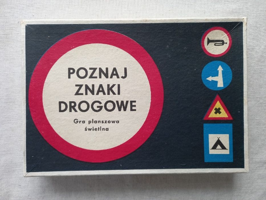 Gra planszowa świetlna Poznaj Znaki Drogowe z czasów PRL-u