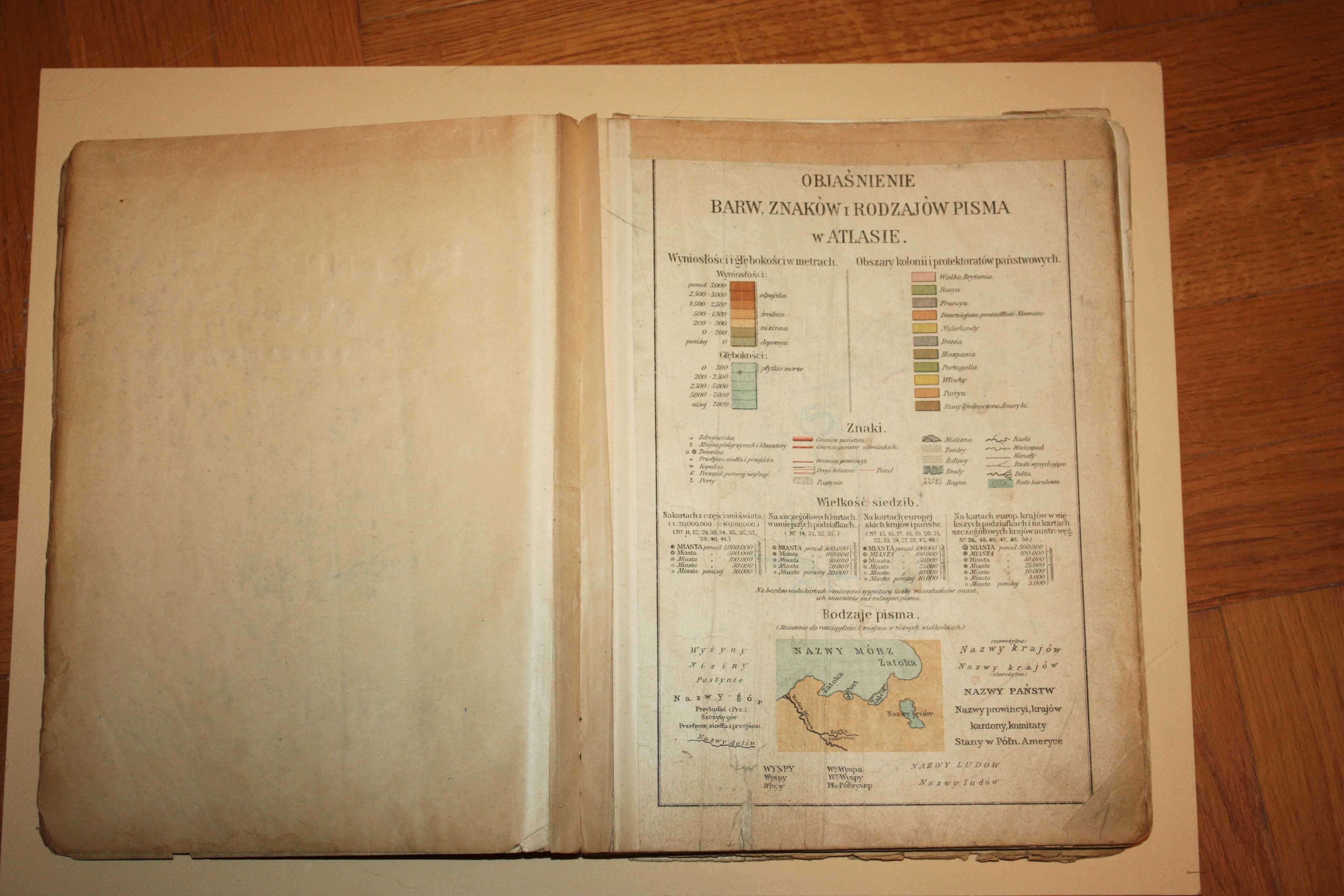 KOZENNA Atlas geograficzny Wiedeń 1916