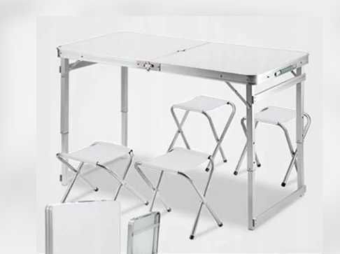 Стол складной усиленный с 4 стульями для пикника. Раскладной столик