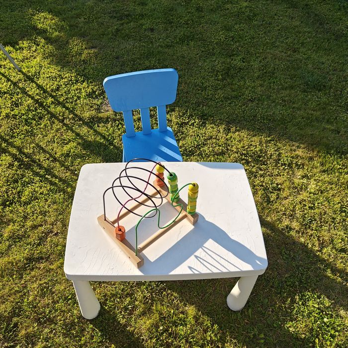 Zestaw IKEA MAMMUT (stolik, krzesło i zabawka (