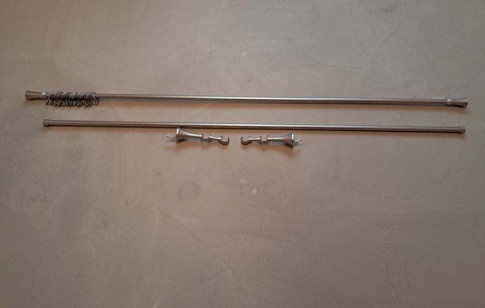 Karnisz podwójny 160 cm z żabkami