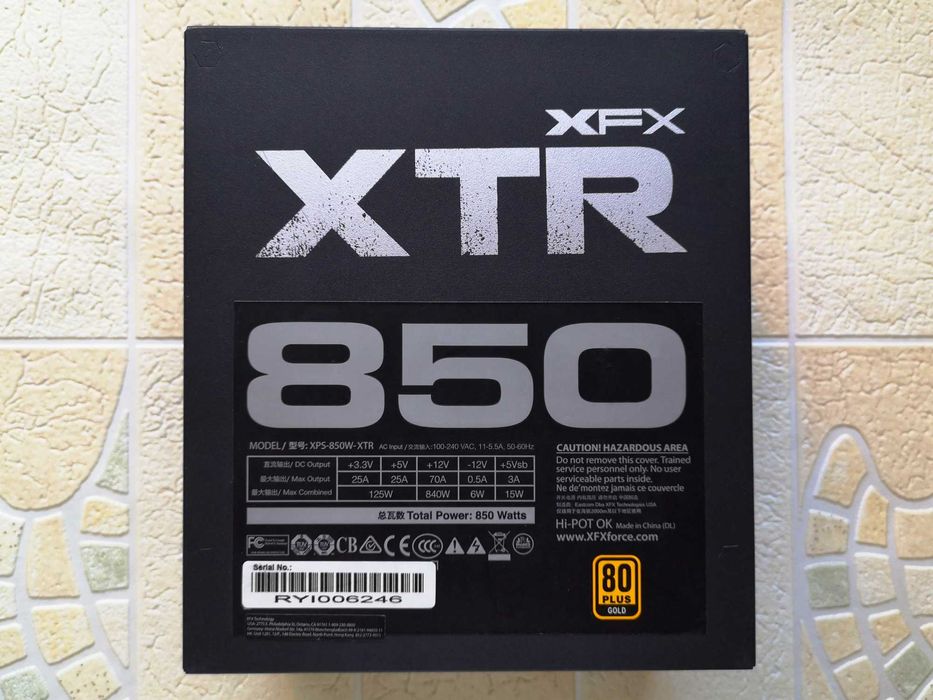 Блок живлення   XFX XTR Series 850W 80 Plus Gold  (XPS-850W-XTR)