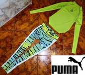 PUMA POWER CELL dres komplet ORYGINAŁ legginsy i bluza r S 36 NOWOŚĆ