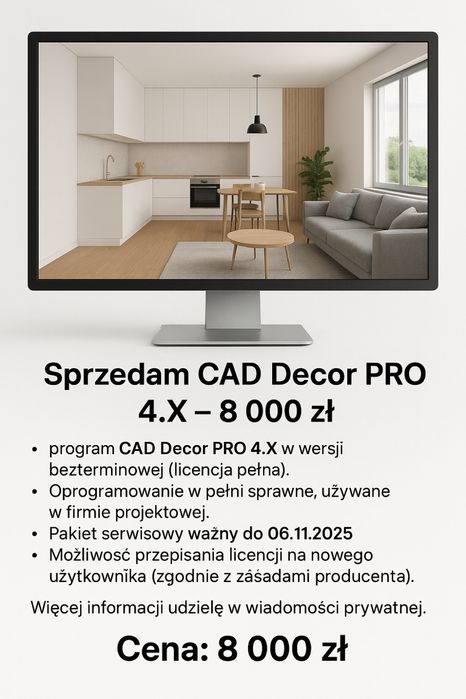 Program CAD Decor PRO 4.X  Licencja bezterminowa