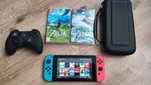 nintendo switch + gry + kontroler i pokrowiec