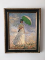 Quadro serigrafia MONET Dame Met Parasol