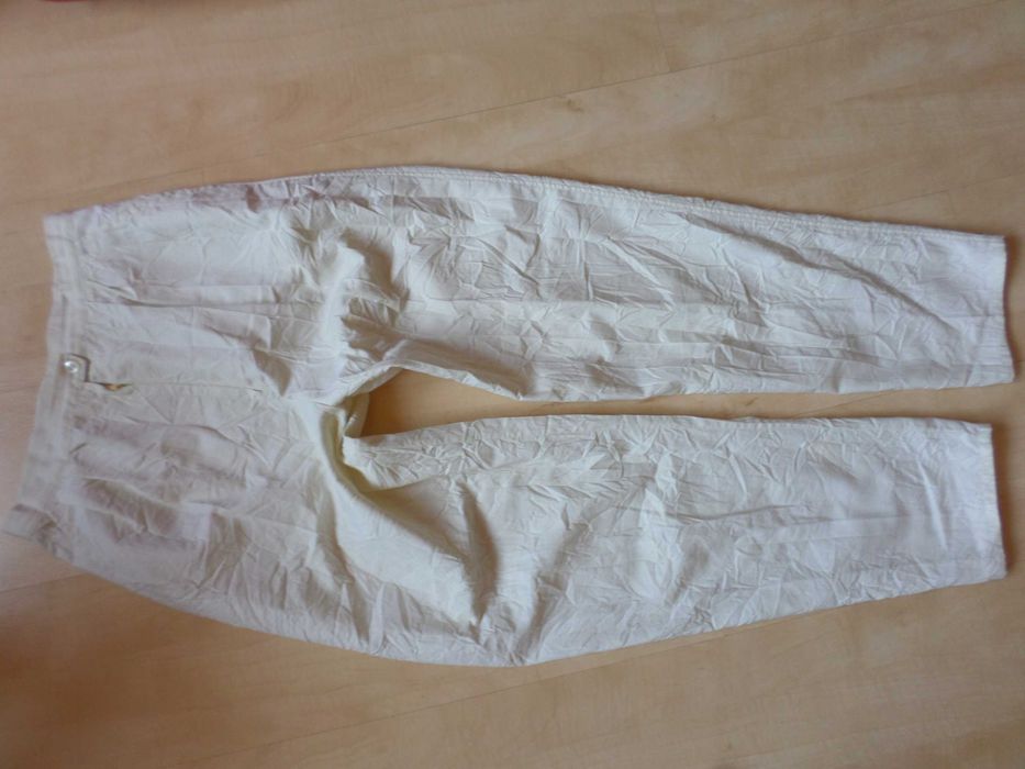 spodnie materiałowe gniecione s/m wiosna lato