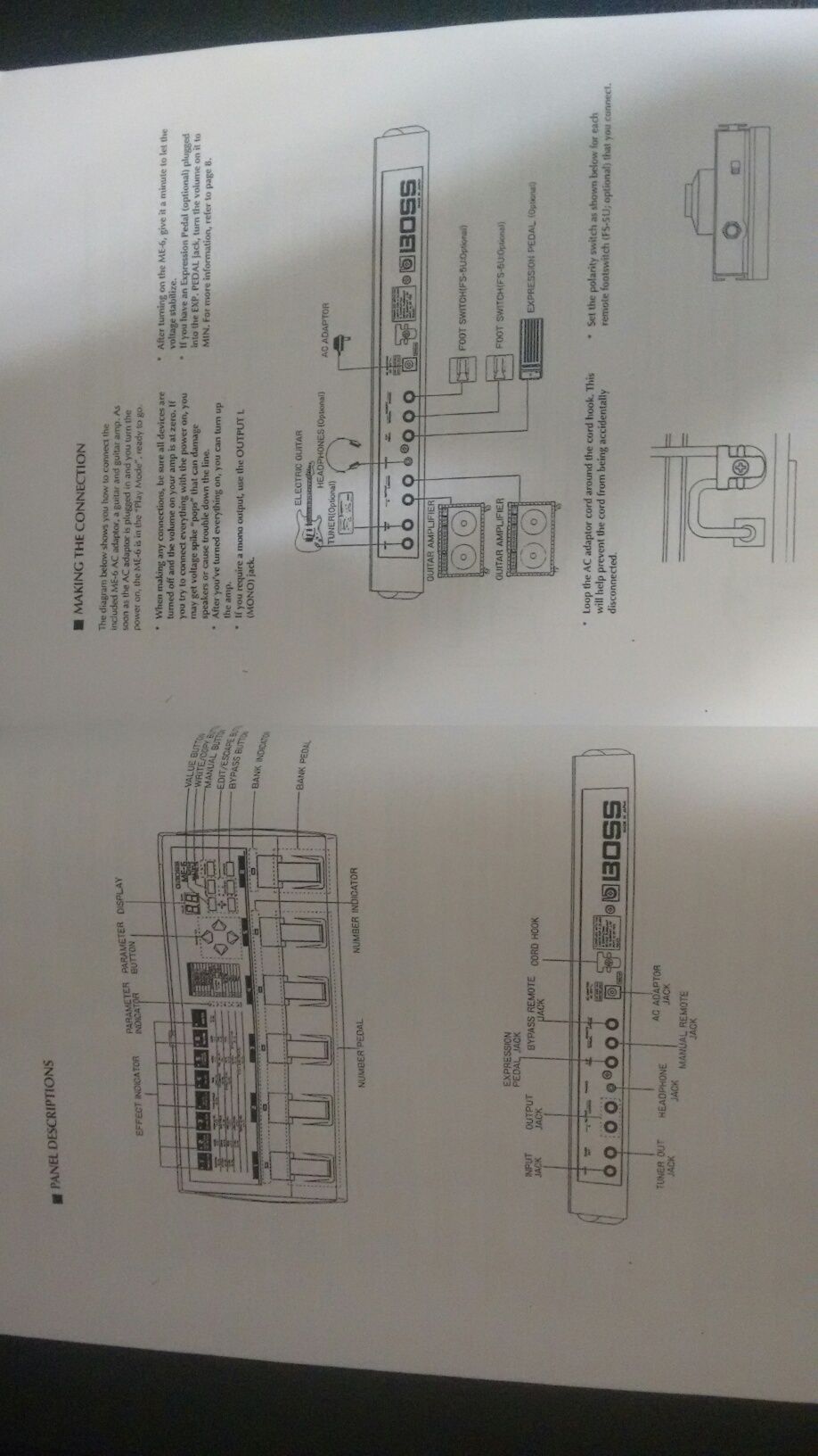 Boss ME-6 Guitar multiple effect.