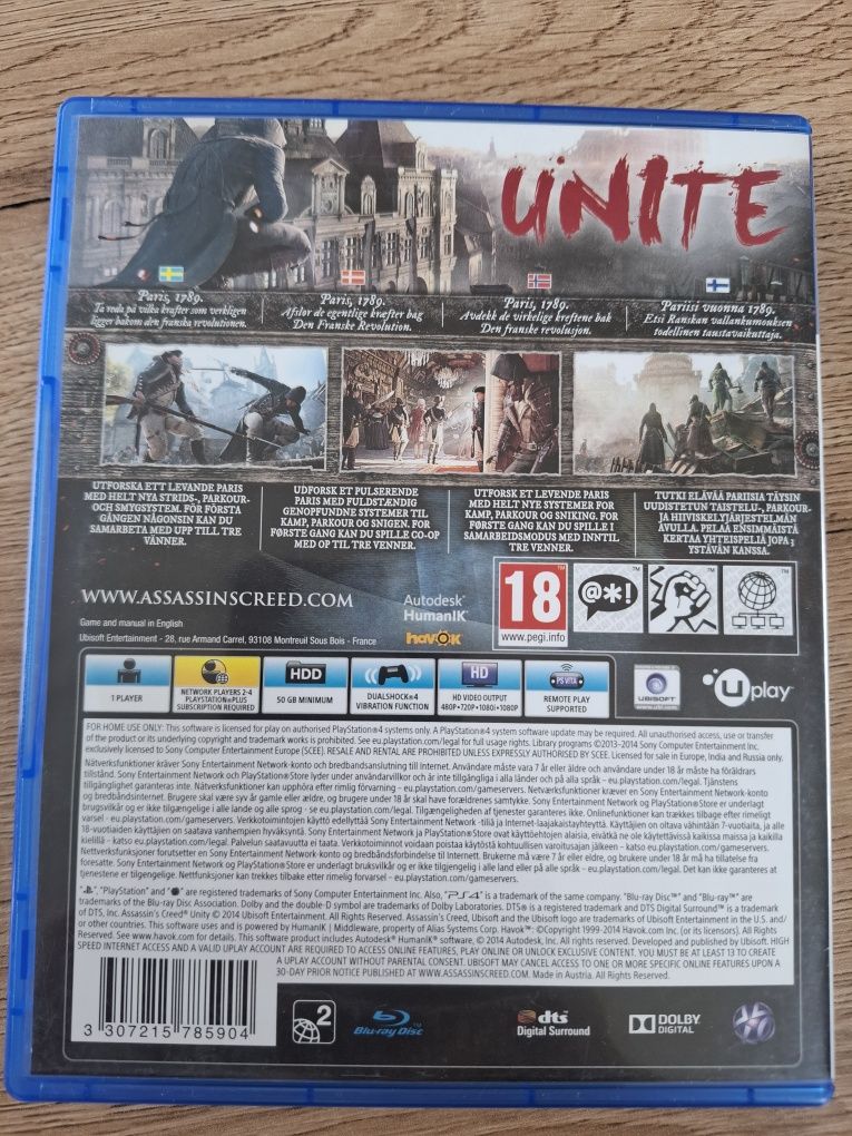 Assassins Creed Unity PS4 stan Idealny polskie napisy