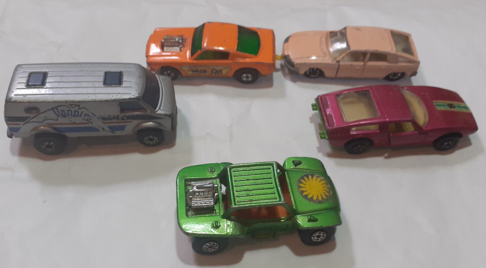 Conjunto de 5 miniaturas antigas Matchbox