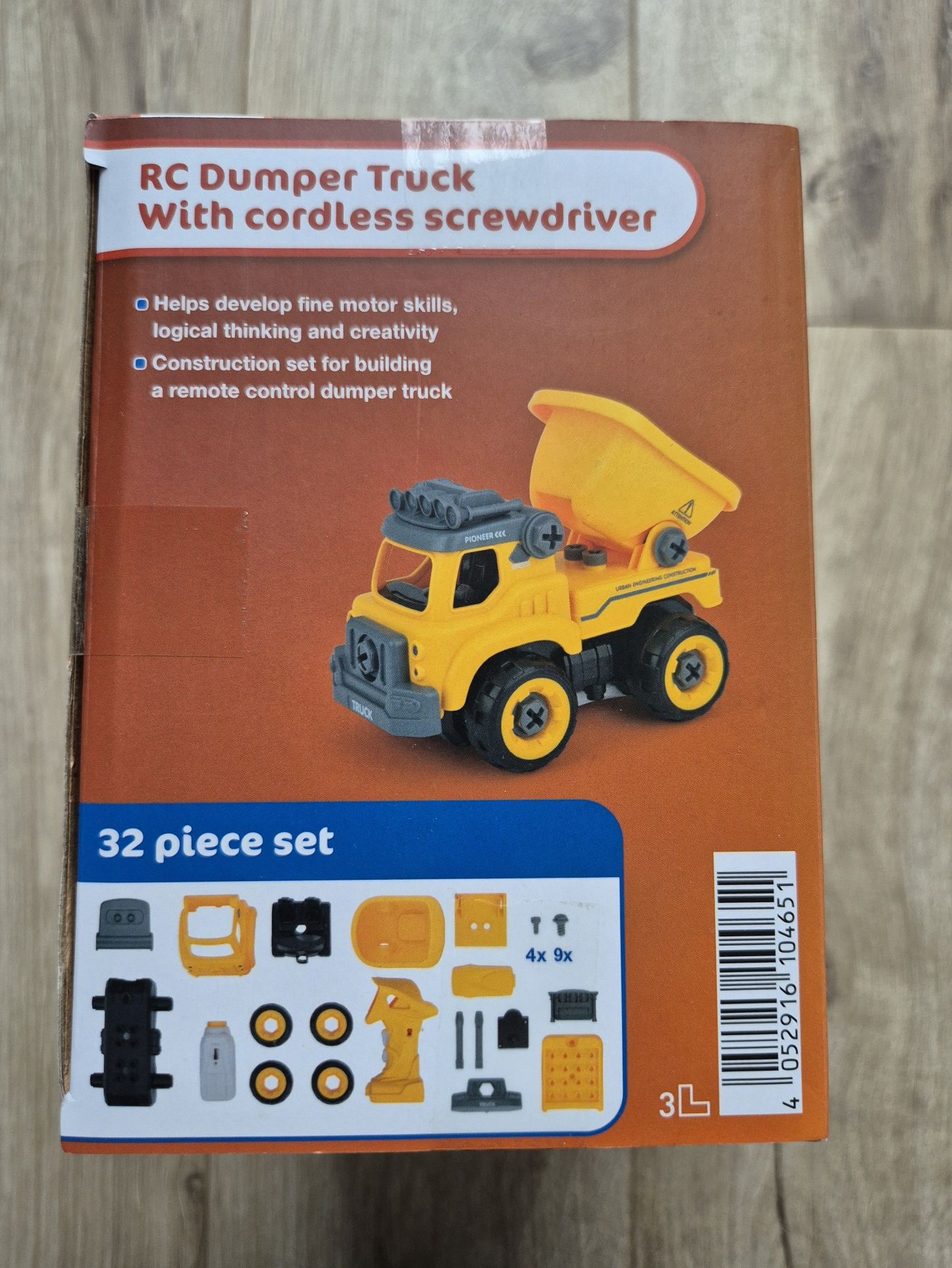 Wywrotka RC z wkrętarką akumulatorową, 32 szt, wiek 3+
