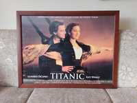Titanic plakat z filmu 1997r. orginalny w drewnianej ramie za szkłem