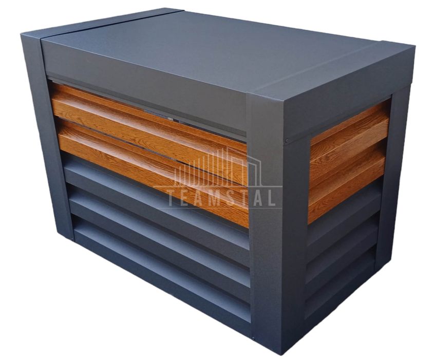 Osłona klimatyzatora pompy ciepła 70x40x60cm antracyt orzech TS567