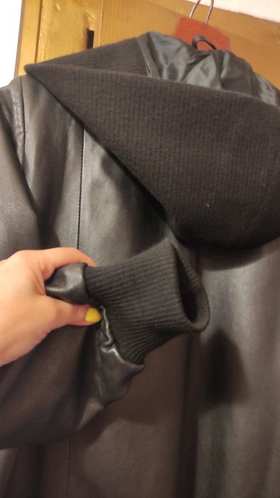 Плащ-пальто кожаное