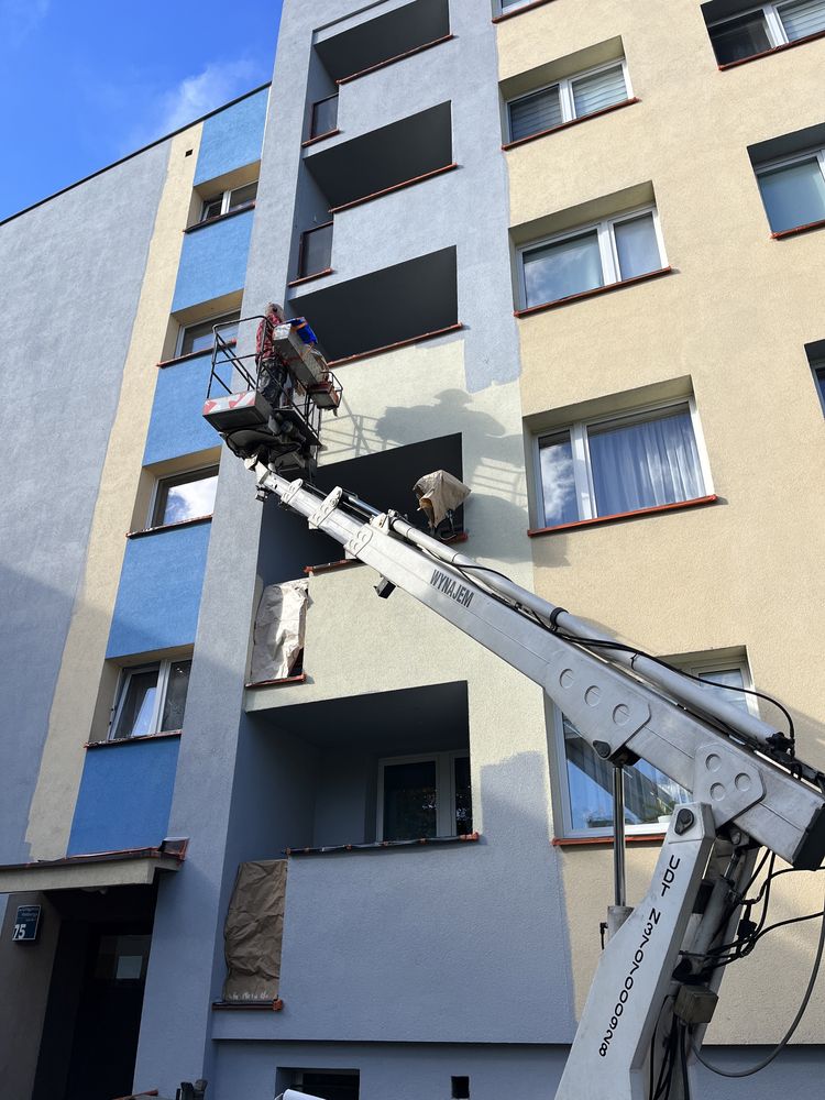 Podnośnik koszowy, zwyżka 19 metrów wynajem z operatorem.