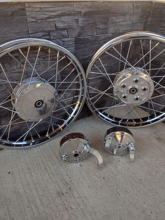 WSK koła felgi obręcze lagi zawieszenie piasta bęben szprychy Chrom