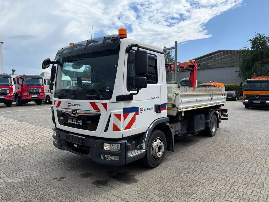 MAN TGL 8.220 4x2 EURO6 WYWROTKA Z HDS PALFINGER 7.001-K A  | TOP Stan | 1 wł | Z Niemiec | Gotowy do pracy | 3 osobowy |