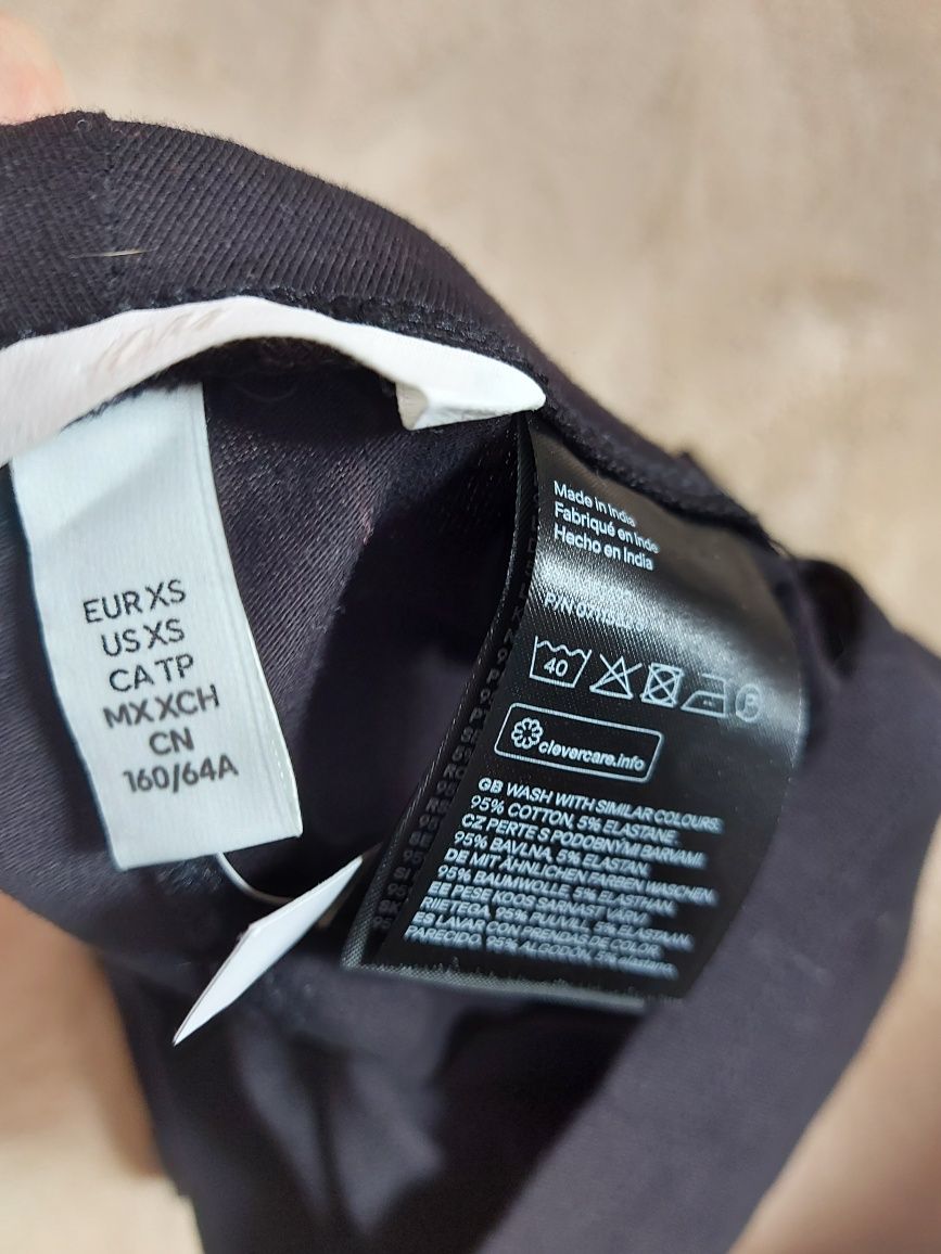 Czarne kolarki H&M XS nowe