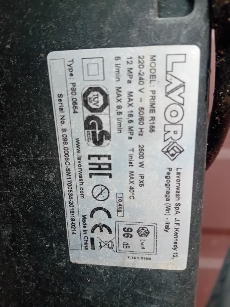 Myjka lavor prime r165 uszkodzona