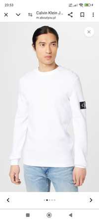 Koszulka bluzka long sleeve biała Calvin Klein męska L nowa kolekcja