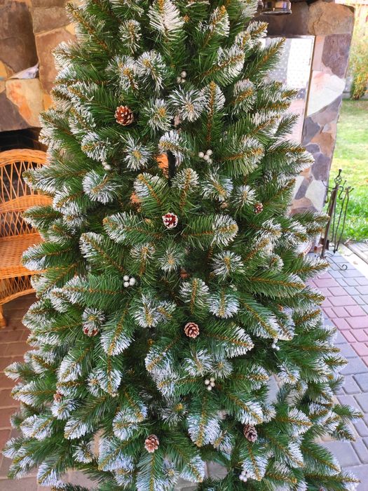 ТОП‼️ Елка искуственная новогодняя с шишками Кармен, ялинка штучна