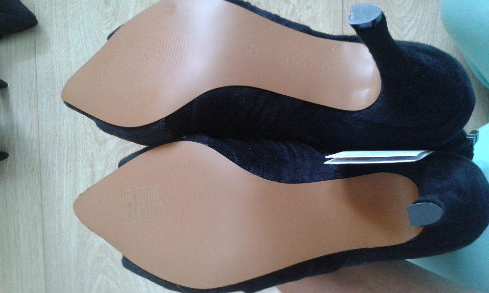 Botki 38, 39, 41 Reserved zamszowe czarne NOWE buty wiosenne jesienne
