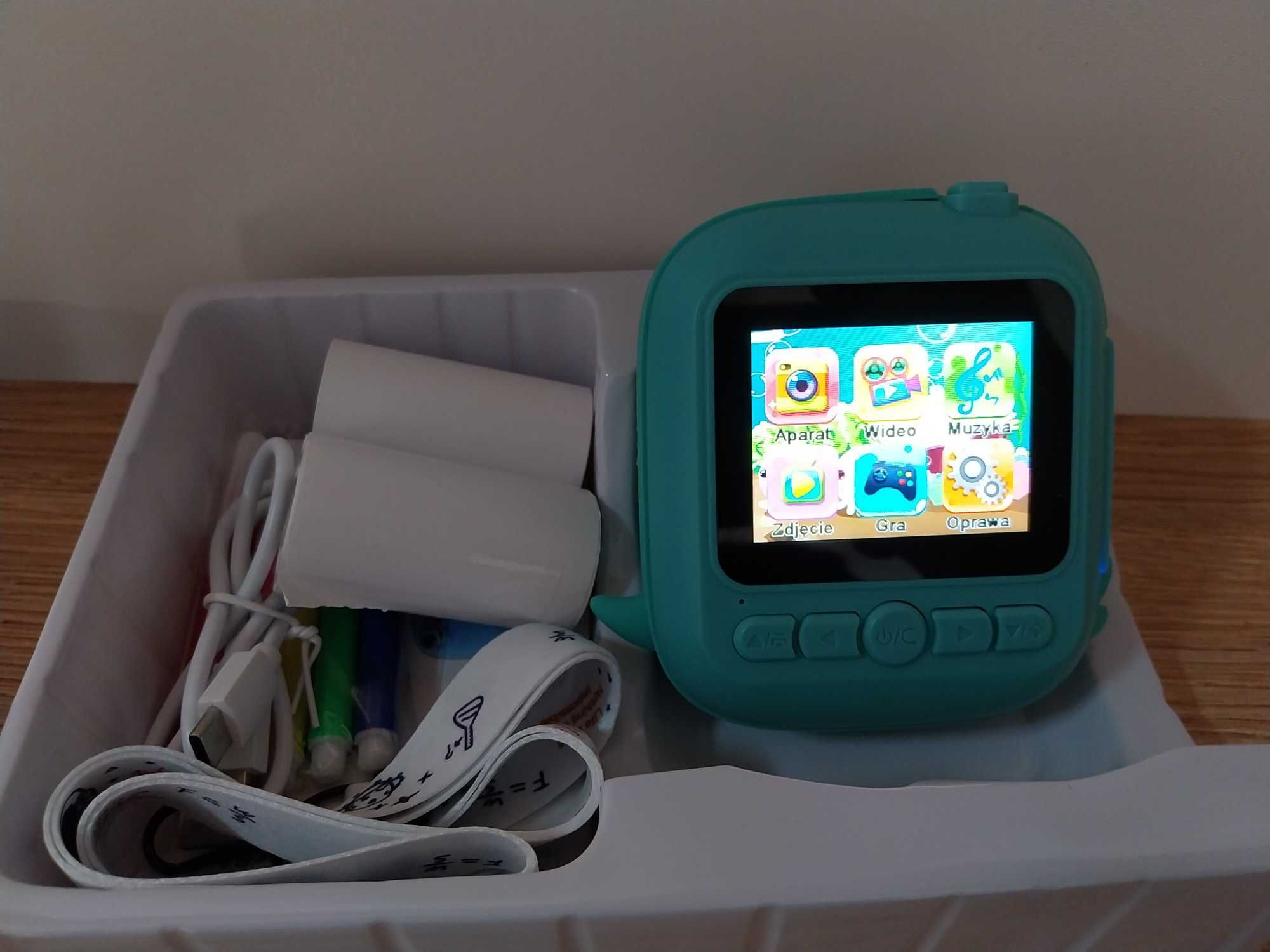 Aparat natychmiastowy z dinozaurem dla dzieci z kartą 32GB