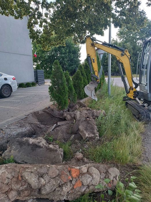 usługi minikoparka glebogryzarka separacyjna, wykopy  ODŚNIEŻANIE