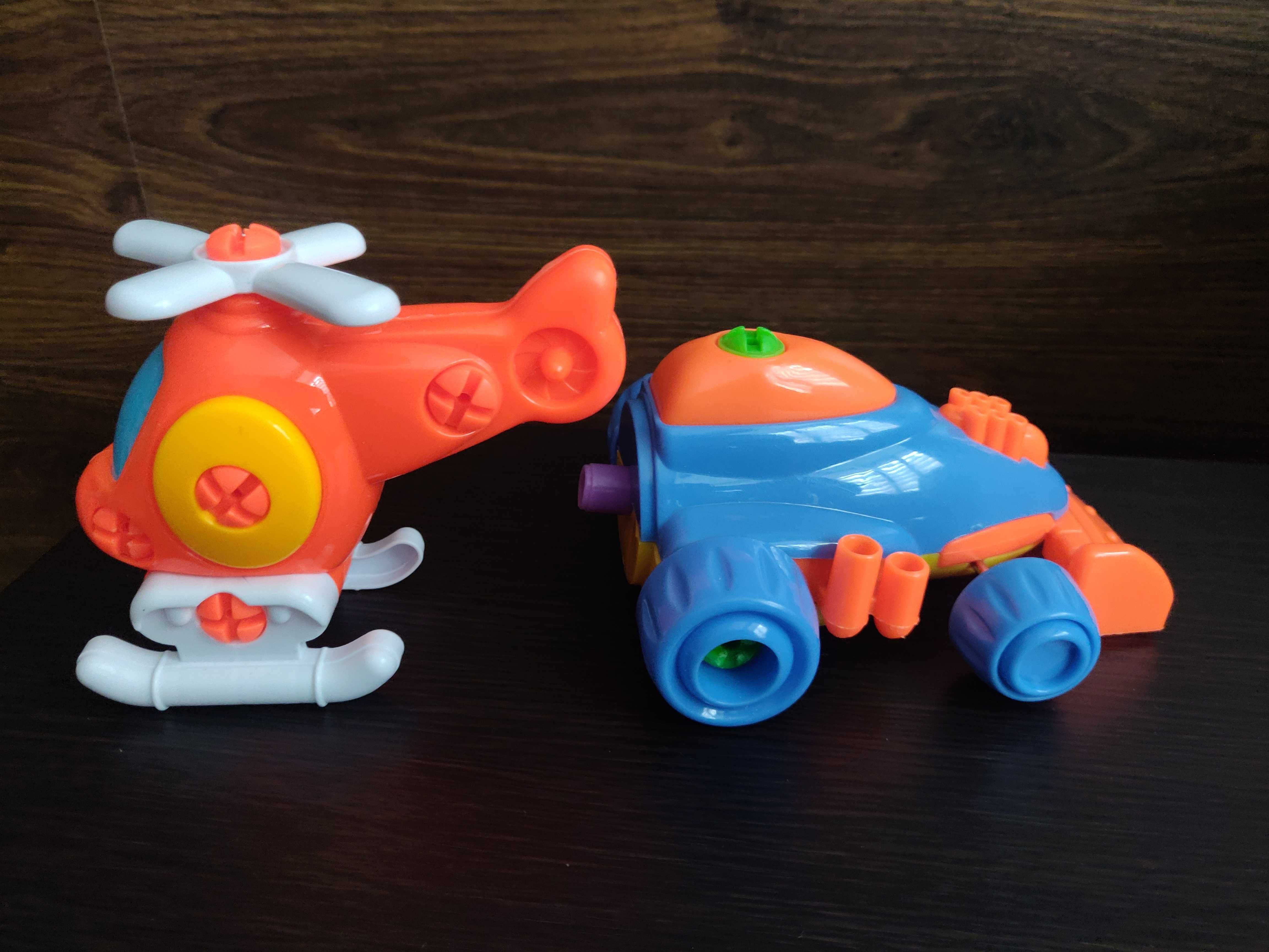 Вертолет  и гоночная  машинка, яркие игрушки  для  мальчика 2+