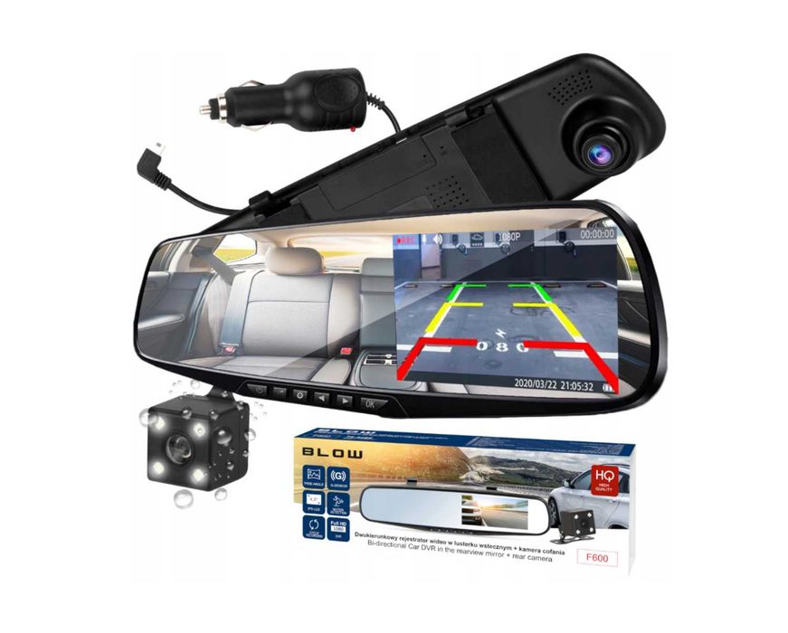 Kamerka samochodowa WIDEOREJESTRATOR kamera parkowania TYŁ-PRZÓD MEGA!