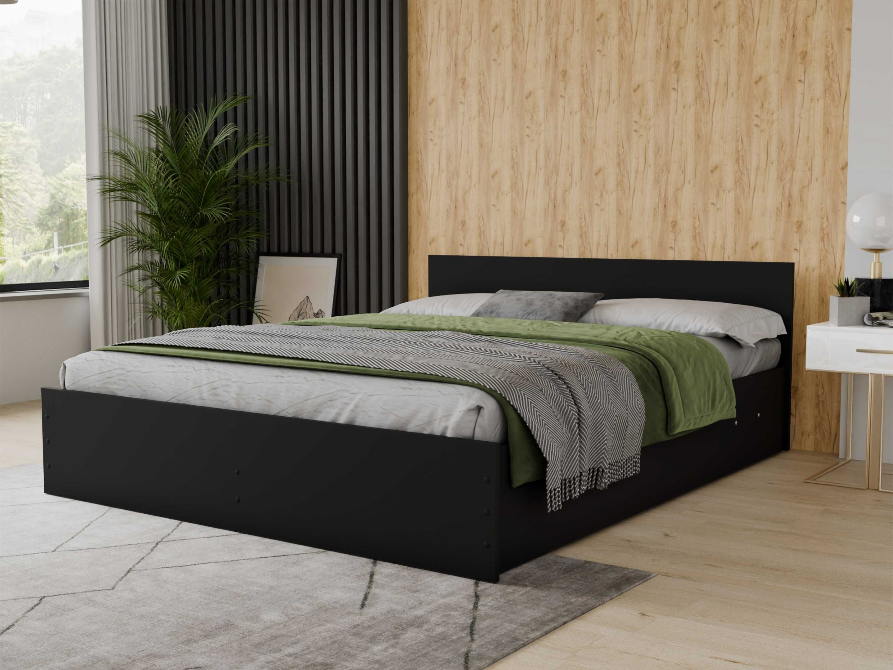 Łóżko z podnoszonym stelażem + Materac 160x200 otwierany pojemnik