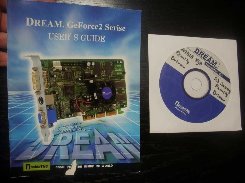 GeForce 2 Instrukcja obsługi + sterowniki Dream nvidia nside tnc 2000r