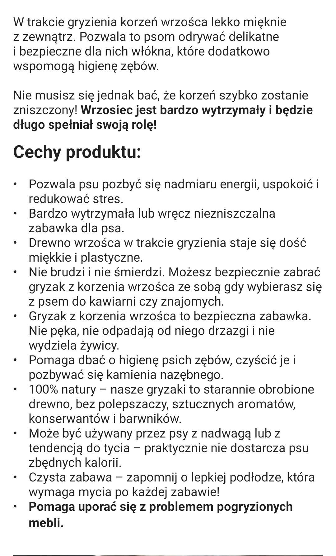 Korzeń wrzośca gryzak 4dogs L drewniany