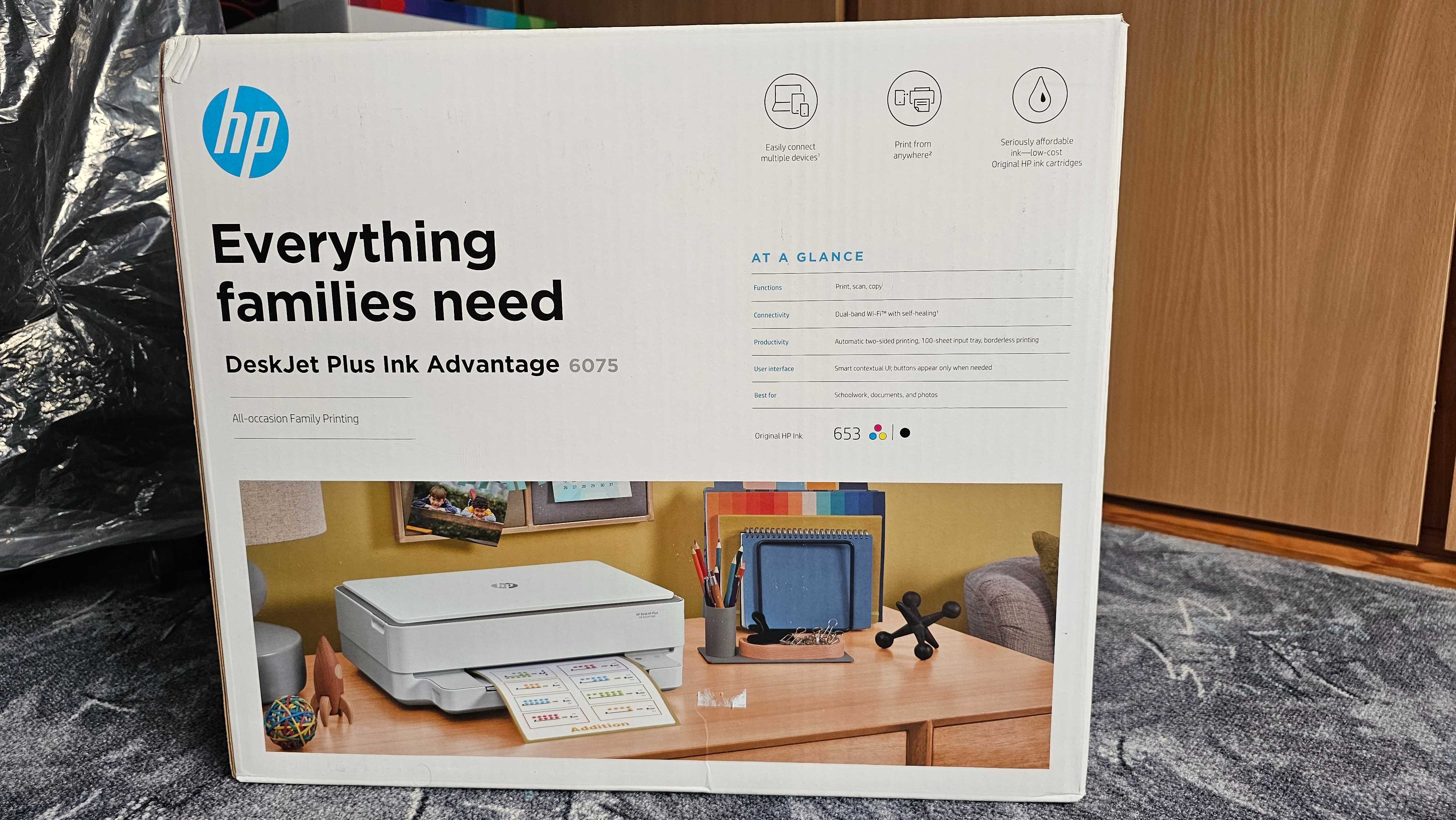 Urządzenie wielofunkcyjne HP Ink Advantage 6075 WiFi, duplex, NOWE