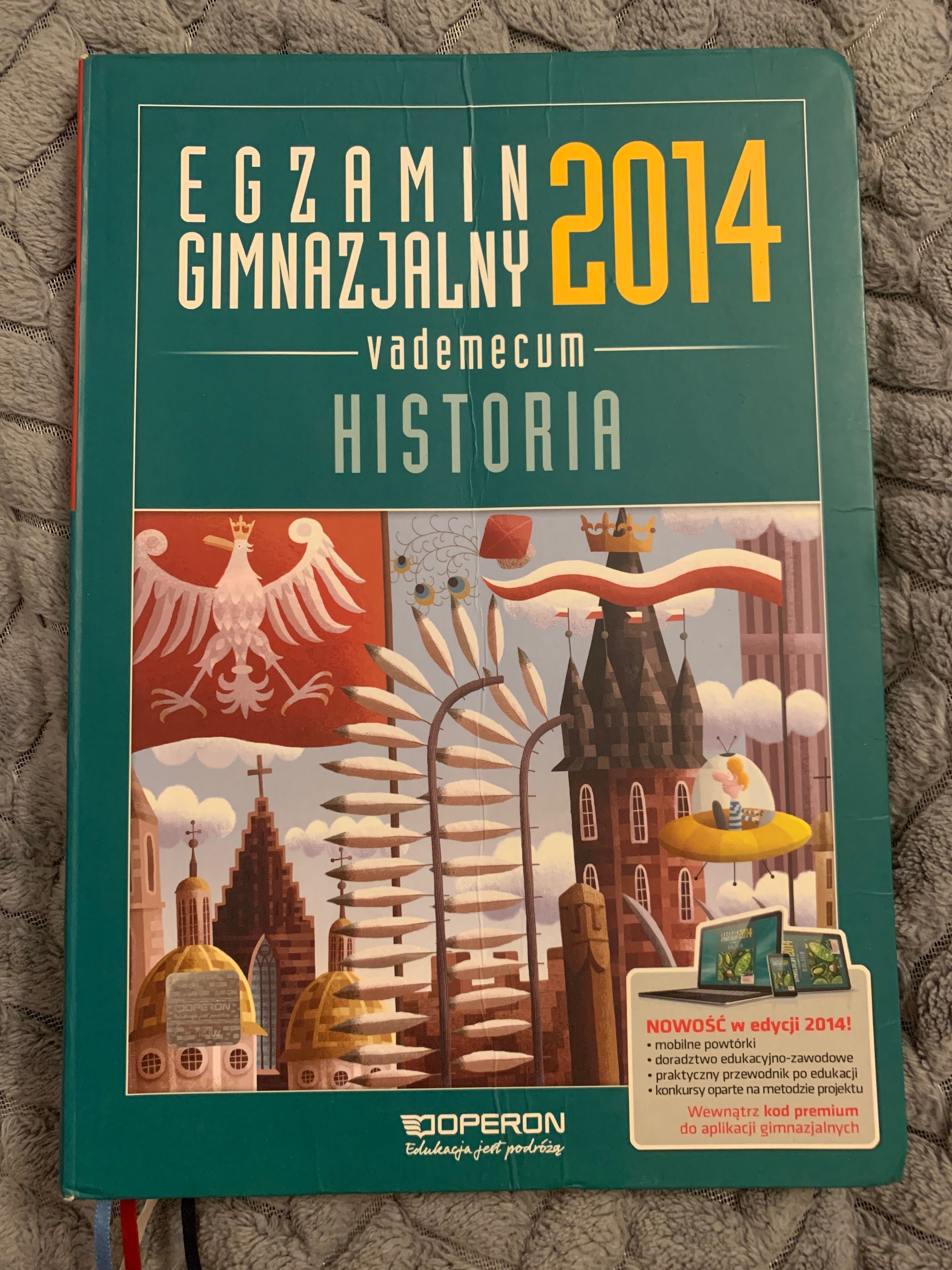 Książka: Vademecum historia egzamin gimnazjalny. Wydawnictwo: OPERON.