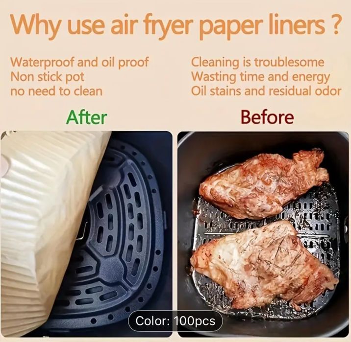 Forros para Air Fryer – Papel Antiaderente Premium